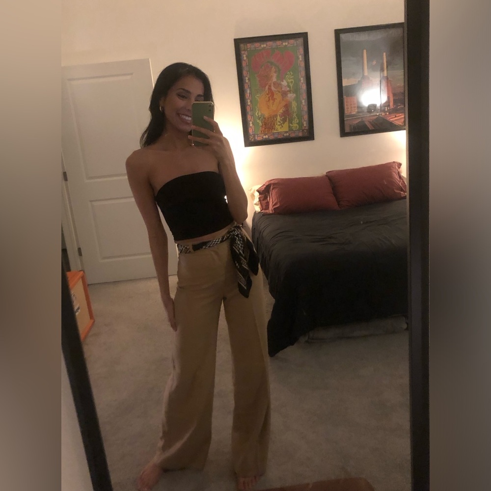 Vintage khaki wide leg pants
